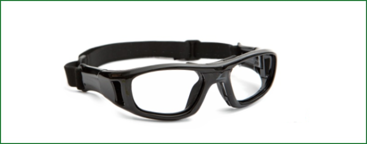 Ochelari cu dioptrii pentru sporturi de contact cu banda elastica